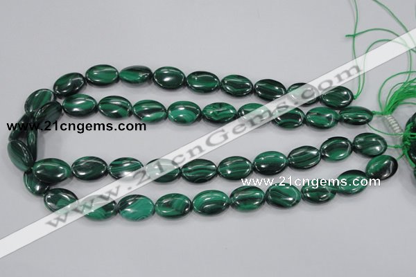 CMN103 15.5 inches 12*16mm oval natural malachite beads wholesale