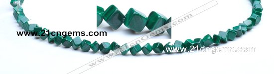 CMN11 A grade 4*4mm cubic natural malachite beads wholesale