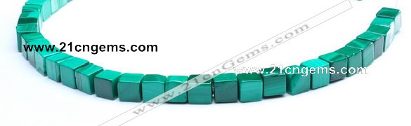 CMN15 A grade 8*8*8mm cube natural malachite beads Wholesale