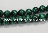 CMN151 AA grade 8mm round natural malachite beads Wholesale