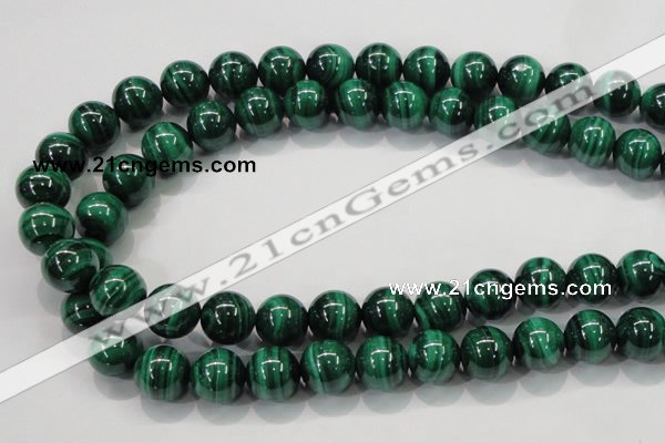 CMN154 AA grade 14mm round natural malachite beads Wholesale