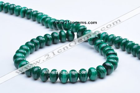 CMN17 A grade 6*8mm roundel natural malachite beads Wholesale