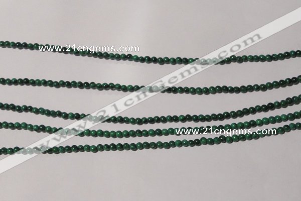 CMN200 15.5 inches 2mm round natural malachite beads wholesale