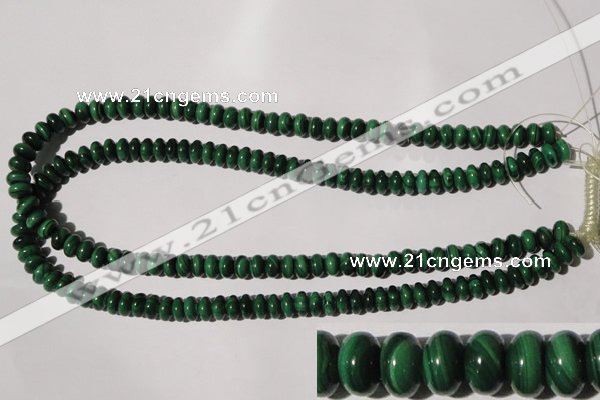 CMN205 15.5 inches 5*8mm rondelle natural malachite beads wholesale