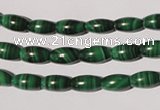 CMN210 15.5 inches 5*9mm rice natural malachite beads wholesale