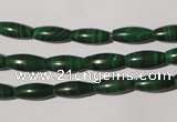 CMN211 15.5 inches 5*12mm rice natural malachite beads wholesale