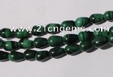 CMN216 15.5 inches 5*7mm teardrop natural malachite beads wholesale