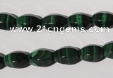 CMN225 15.5 inches 8*12mm faceted rice natural malachite beads