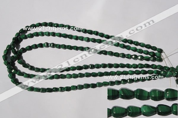 CMN229 15.5 inches 5*7mm faceted teardrop natural malachite beads