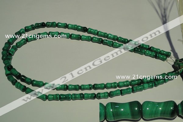 CMN233 15.5 inches 6*12mm bone natural malachite beads wholesale