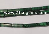 CMN241 15.5 inches 4*13mm faceted tube natural malachite beads