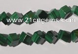 CMN247 15.5 inches 8*8mm cube natural malachite beads wholesale