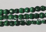 CMN250 15.5 inches 6mm flat round natural malachite beads wholesale