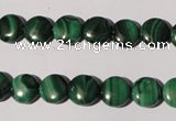 CMN251 15.5 inches 8mm flat round natural malachite beads wholesale