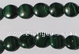 CMN252 15.5 inches 10mm flat round natural malachite beads wholesale