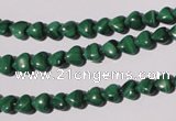 CMN255 15.5 inches 6*6mm heart natural malachite beads wholesale