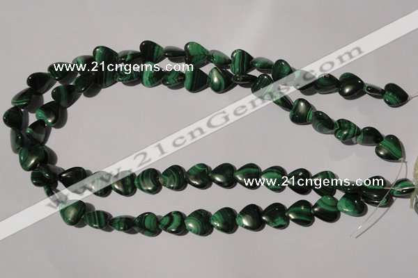 CMN258 15.5 inches 12*12mm heart natural malachite beads wholesale