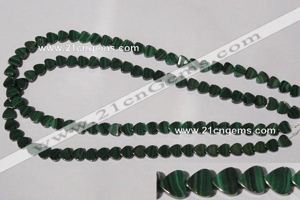 CMN261 15.5 inches 8*8mm heart natural malachite beads wholesale