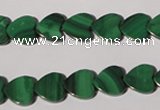 CMN262 15.5 inches 10*10mm heart natural malachite beads wholesale