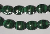 CMN271 15.5 inches 10*12mm oval natural malachite beads wholesale