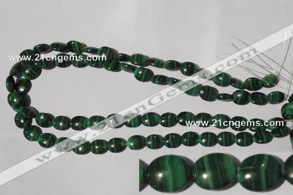 CMN271 15.5 inches 10*12mm oval natural malachite beads wholesale