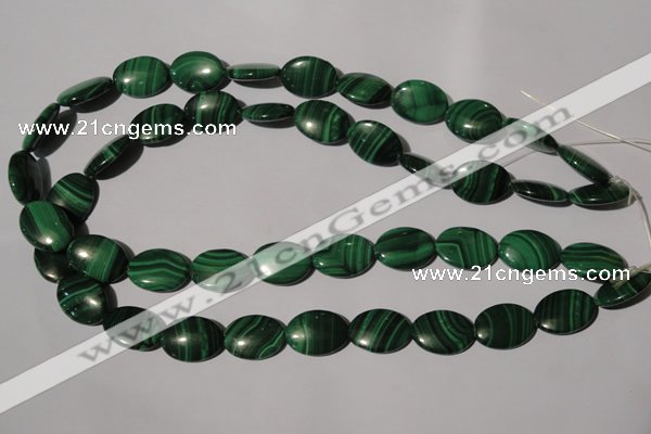 CMN274 15.5 inches 13*18mm oval natural malachite beads wholesale