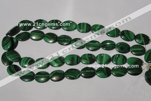 CMN275 15.5 inches 15*20mm oval natural malachite beads wholesale