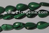 CMN281 15.5 inches 8*12mm flat teardrop natural malachite beads