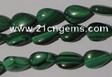 CMN281 15.5 inches 8*12mm flat teardrop natural malachite beads