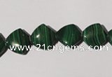 CMN290 15.5 inches 12*12mm trapezoid natural malachite beads