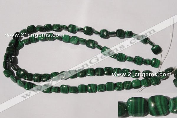 CMN293 15.5 inches 10*10mm square natural malachite beads wholesale