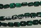 CMN300 15.5 inches 6*8mm rectangle natural malachite beads wholesale