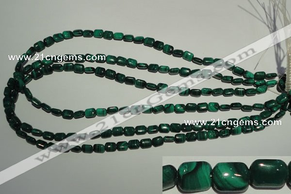 CMN300 15.5 inches 6*8mm rectangle natural malachite beads wholesale