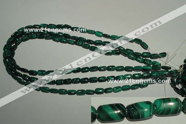 CMN301 15.5 inches 6*10mm rectangle natural malachite beads wholesale