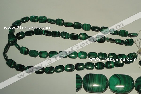 CMN304 15.5 inches 10*14mm rectangle natural malachite beads wholesale