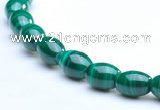CMN31 6*9mm rice A grade natural malachite beads wholesale