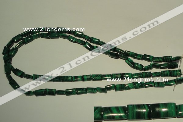 CMN311 15.5 inches 6*10mm rectangle natural malachite beads wholesale