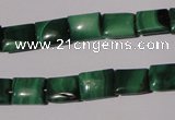 CMN312 15.5 inches 8*10mm rectangle natural malachite beads wholesale