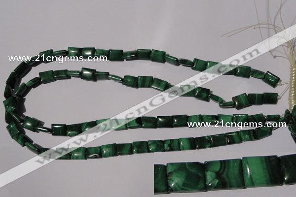 CMN312 15.5 inches 8*10mm rectangle natural malachite beads wholesale