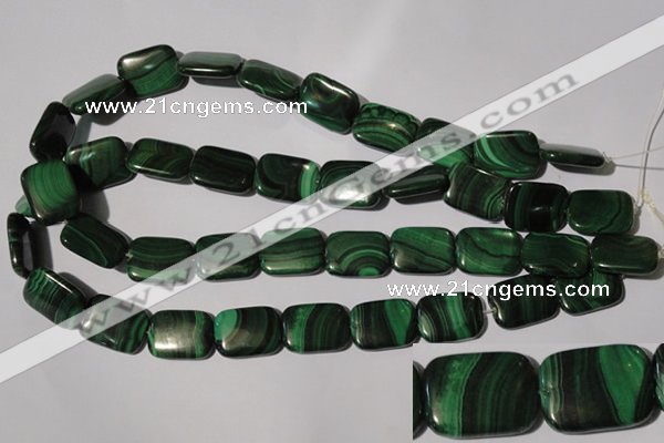 CMN317 15.5 inches 15*20mm rectangle natural malachite beads wholesale