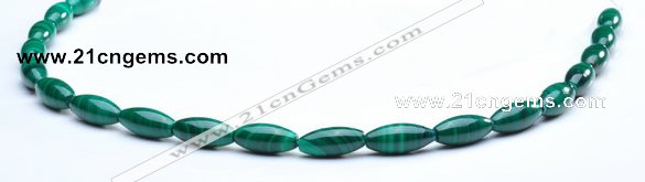 CMN32 8*12mm rice A grade natural malachite beads wholesale