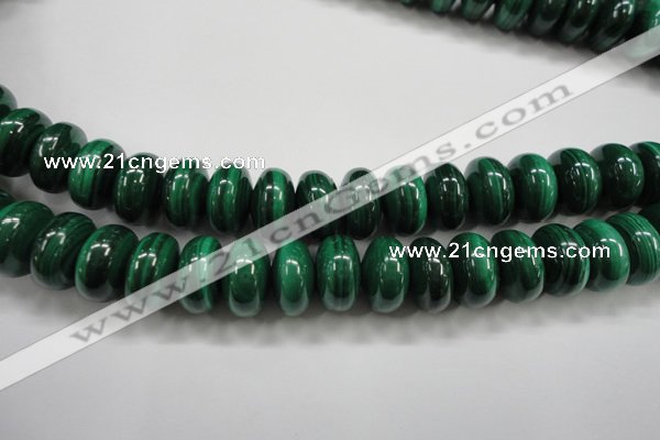 CMN402 15.5 inches 6*10mm rondelle natural malachite beads wholesale