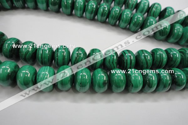 CMN403 15.5 inches 8*12mm rondelle natural malachite beads wholesale