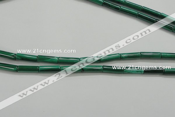 CMN411 15.5 inches 4*13mm tube natural malachite beads wholesale