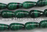 CMN415 15.5 inches 5*9mm teardrop natural malachite beads wholesale