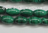 CMN418 15.5 inches 4*6mm rice natural malachite beads wholesale