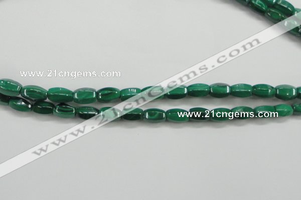 CMN422 15.5 inches 5*8mm faceted rice natural malachite beads