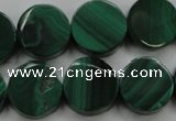 CMN430 15.5 inches 10mm coin natural malachite beads wholesale