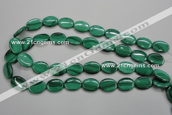 CMN435 15.5 inches 15*20mm oval natural malachite beads wholesale