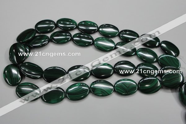 CMN437 15.5 inches 18*25mm oval natural malachite beads wholesale